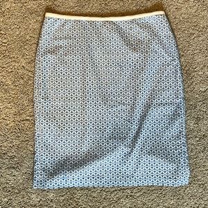 Talbots Blue and White Skirt